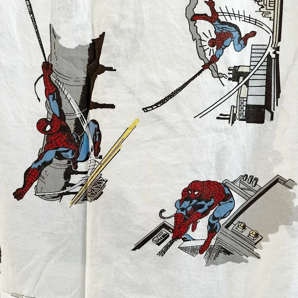 POTTERY BARN Kids Spiderman Flat Twin Sheet